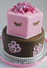 fancy cake, chocolate, flower